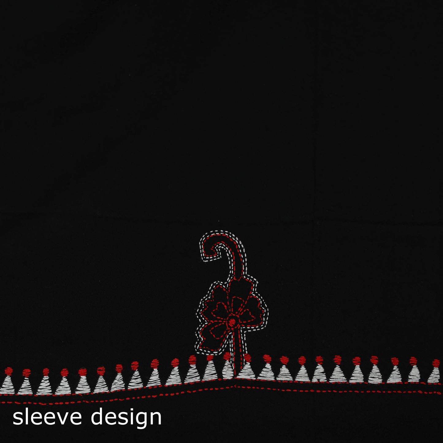 Bengal Kantha Hand Embroidered Unstitched Kurta Material (2.8M) 25