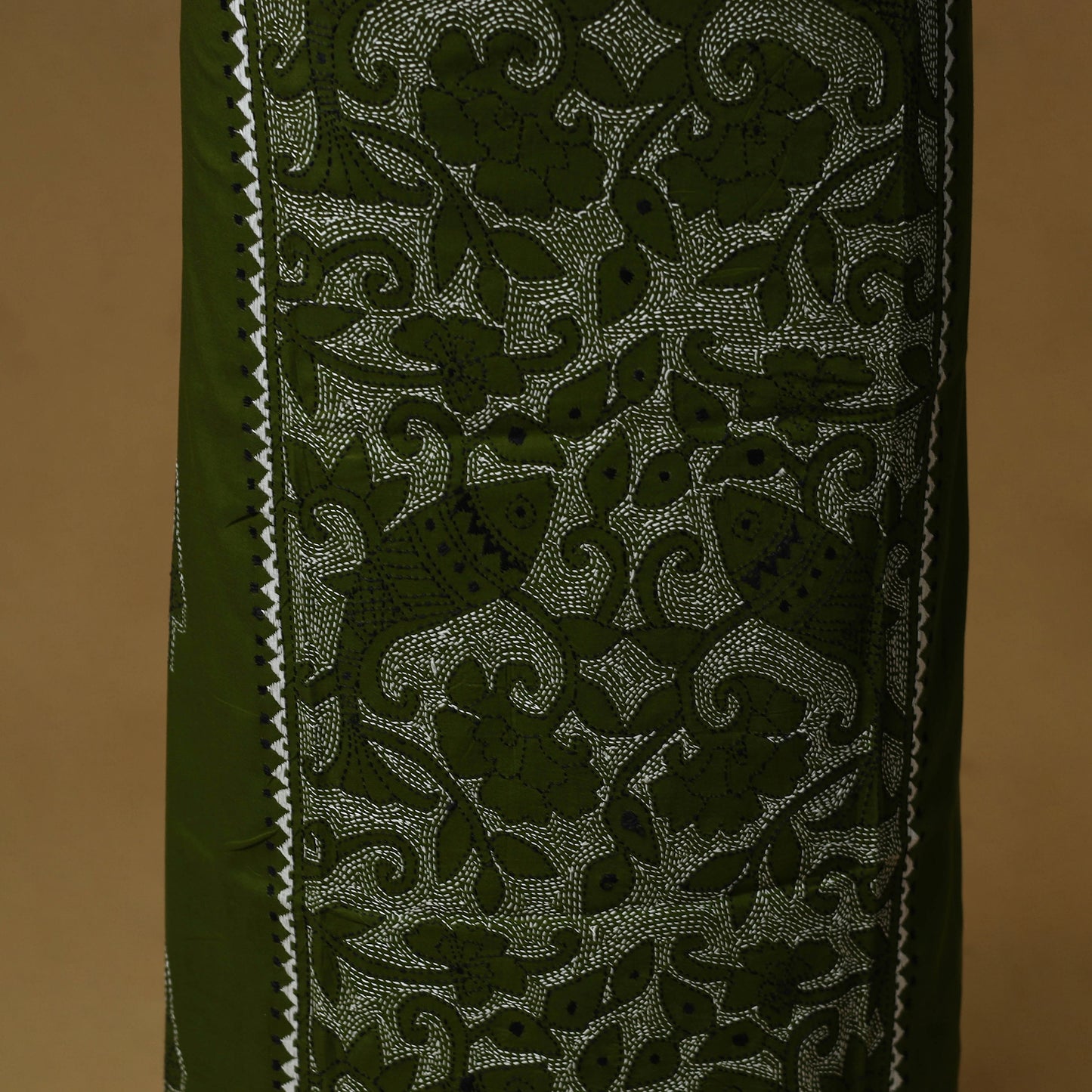 Bengal Kantha Hand Embroidered Unstitched Kurta Material (2.8M) 31