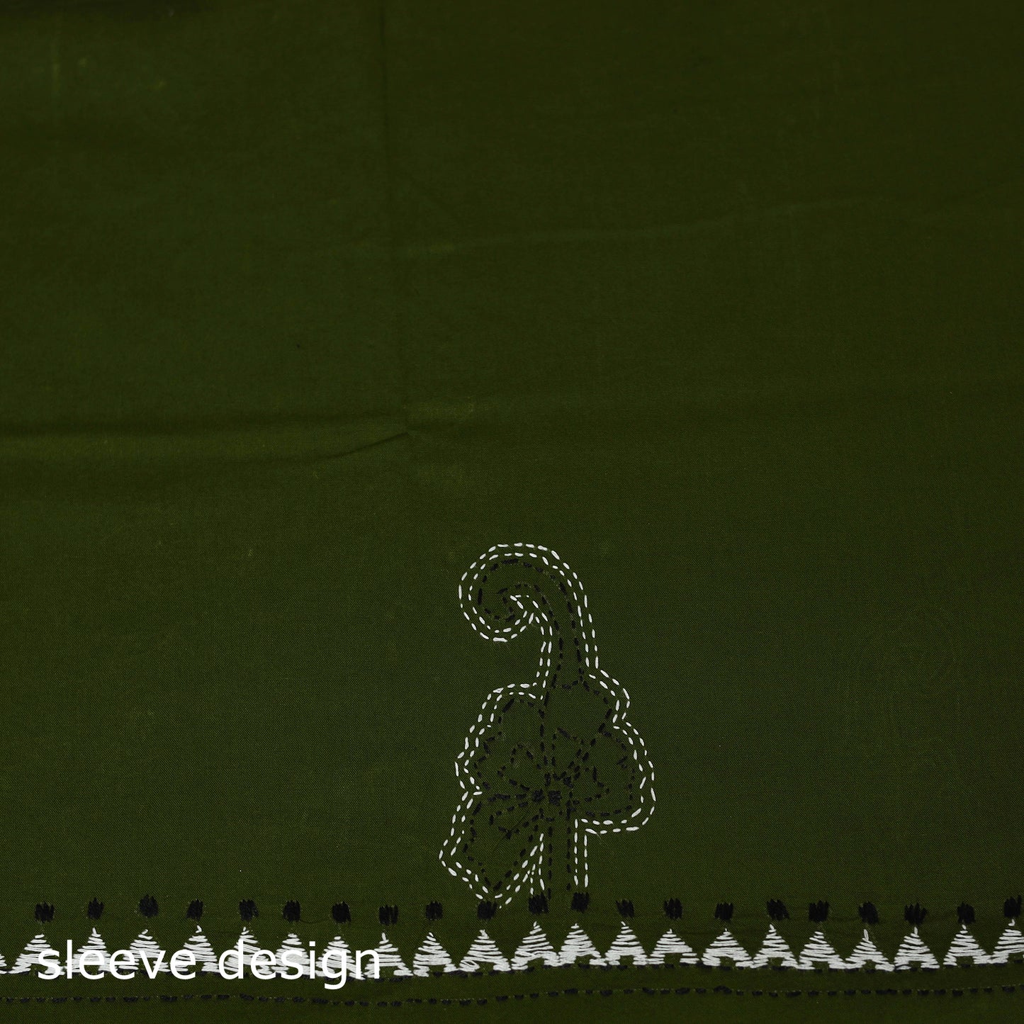 Bengal Kantha Hand Embroidered Unstitched Kurta Material (2.8M) 31