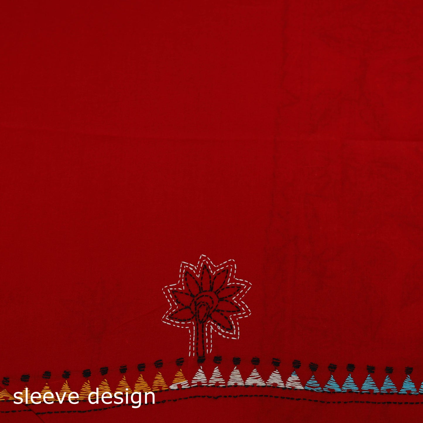 Bengal Kantha Hand Embroidered Unstitched Kurta Material (2.85M) 34