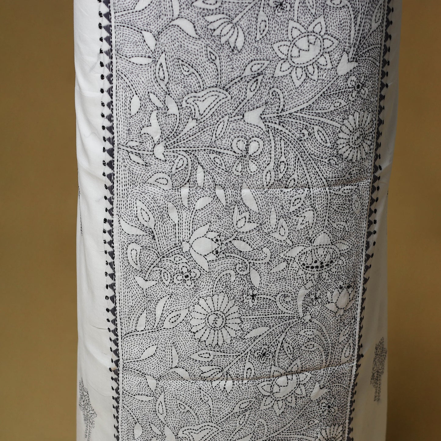 Bengal Kantha Hand Embroidered Unstitched Kurta Material (2.9M) 35