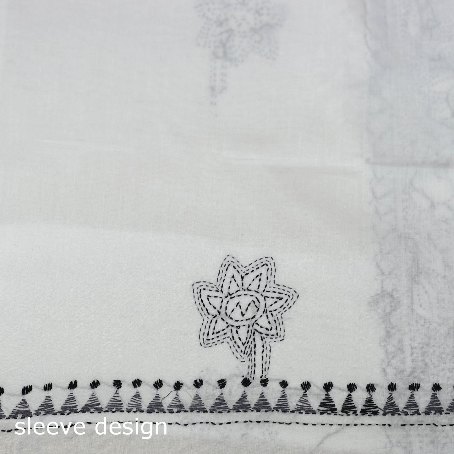 Bengal Kantha Hand Embroidered Unstitched Kurta Material (2.9M) 35