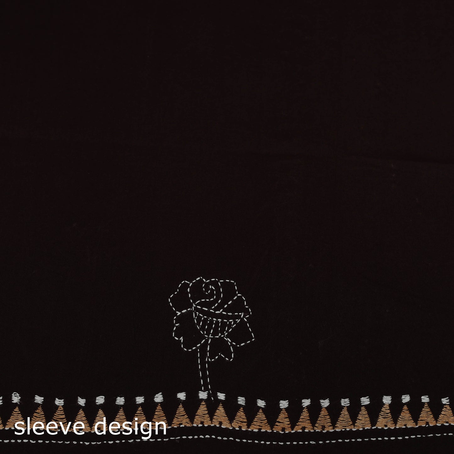 Bengal Kantha Hand Embroidered Unstitched Kurta Material (2.8M) 39