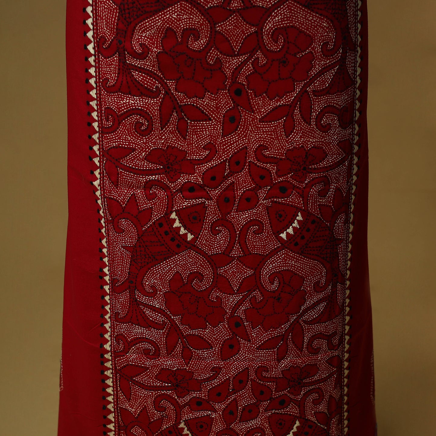 Bengal Kantha Hand Embroidered Unstitched Kurta Material (2.8M) 41