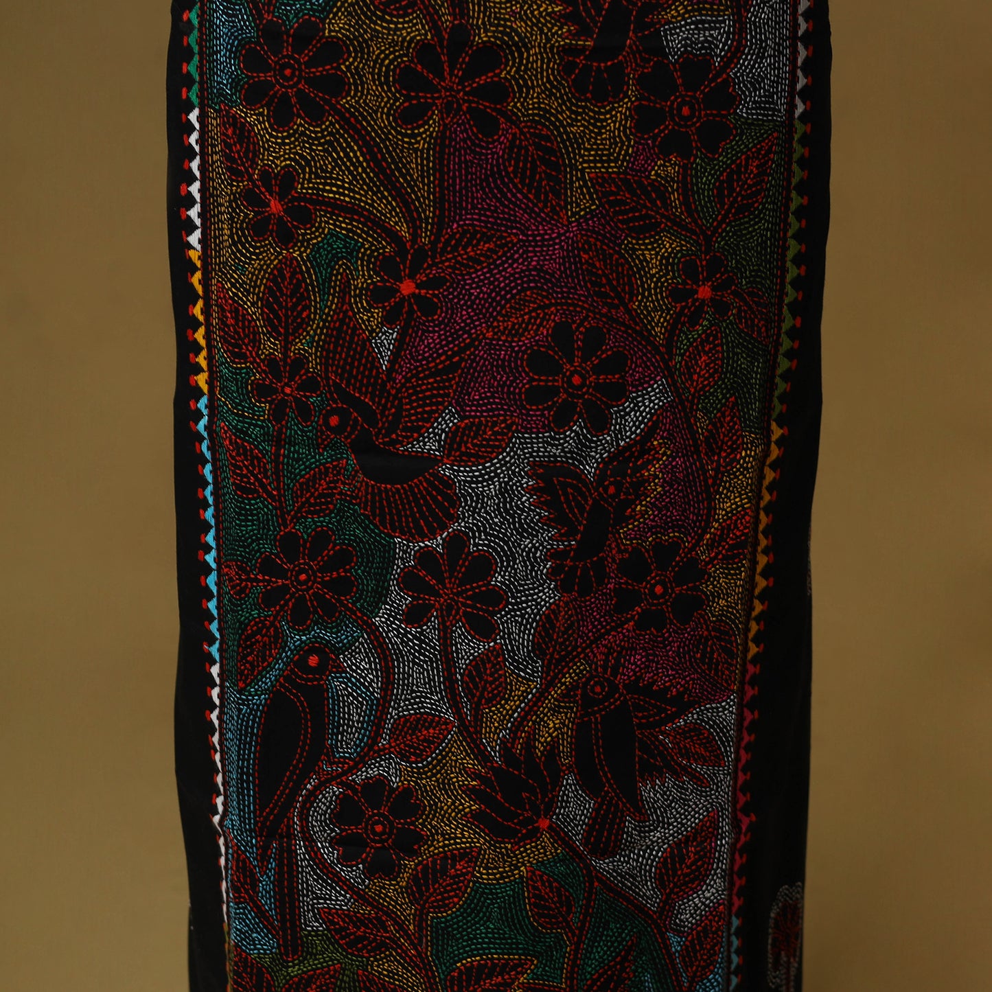 Bengal Kantha Hand Embroidered Unstitched Kurta Material (2.75M) 42