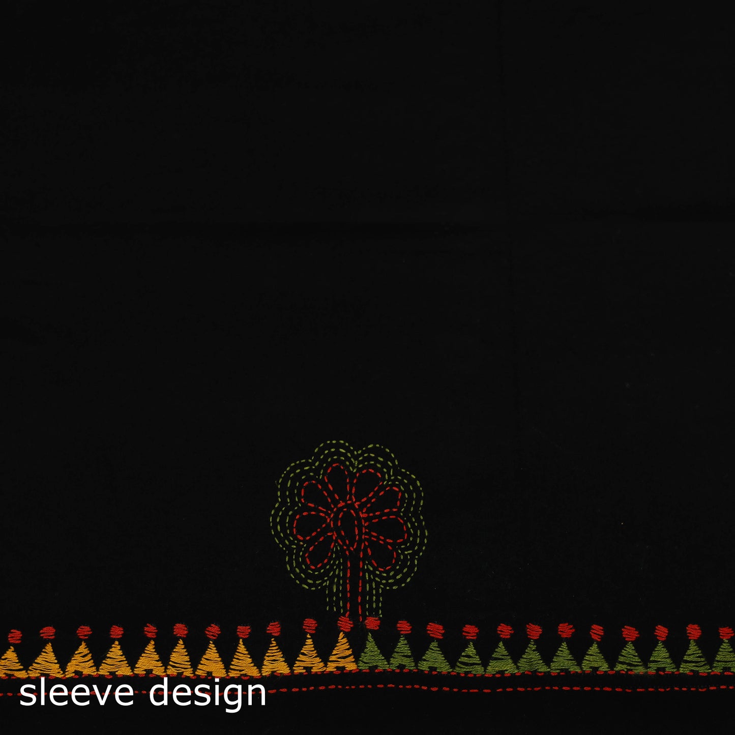 Bengal Kantha Hand Embroidered Unstitched Kurta Material (2.75M) 42