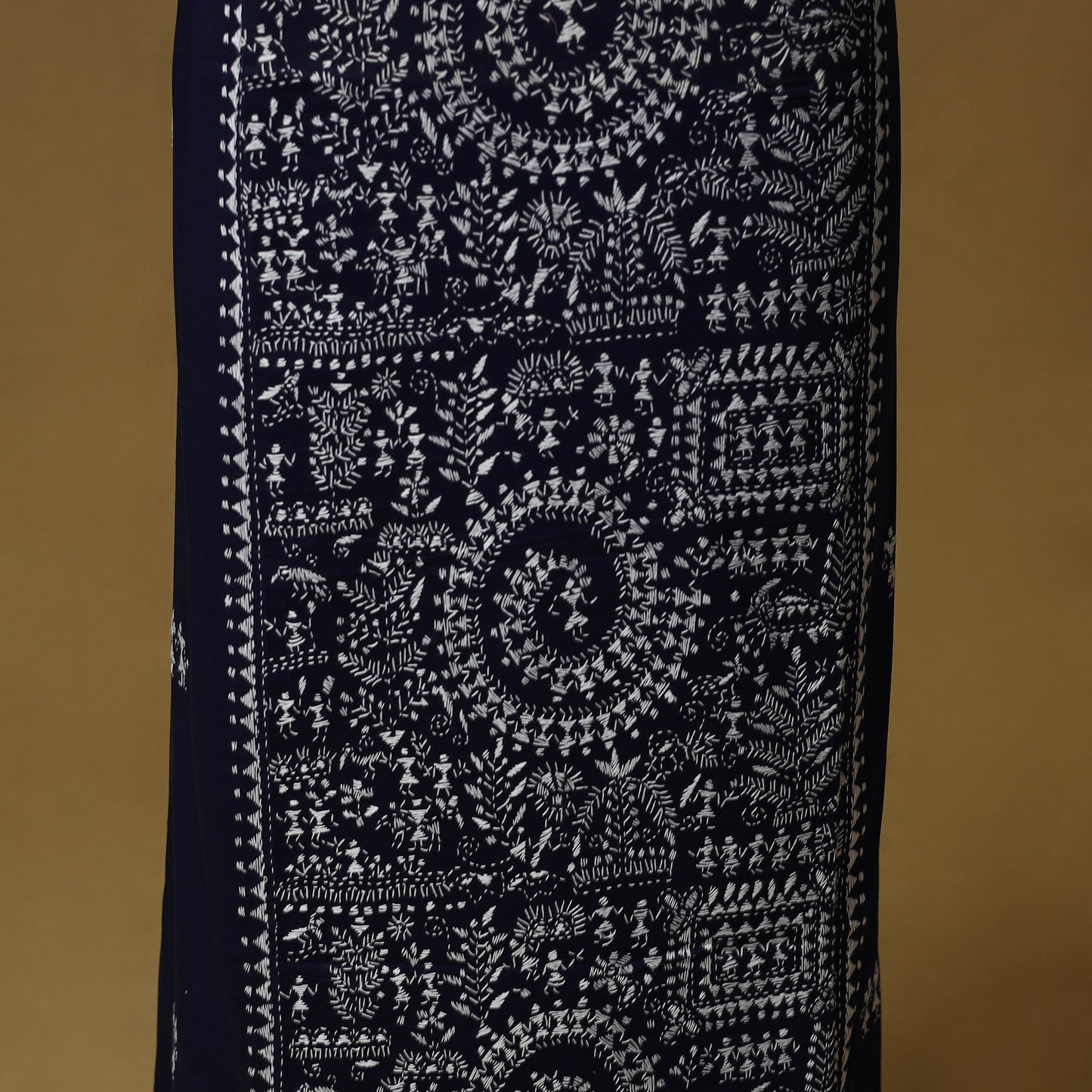 Bengal Kantha Hand Embroidered Unstitched Kurta Material (2.75M) 10