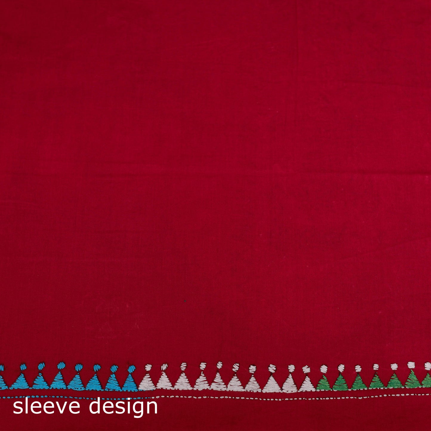 Bengal Kantha Hand Embroidered Unstitched Kurta Material (2.75M) 09