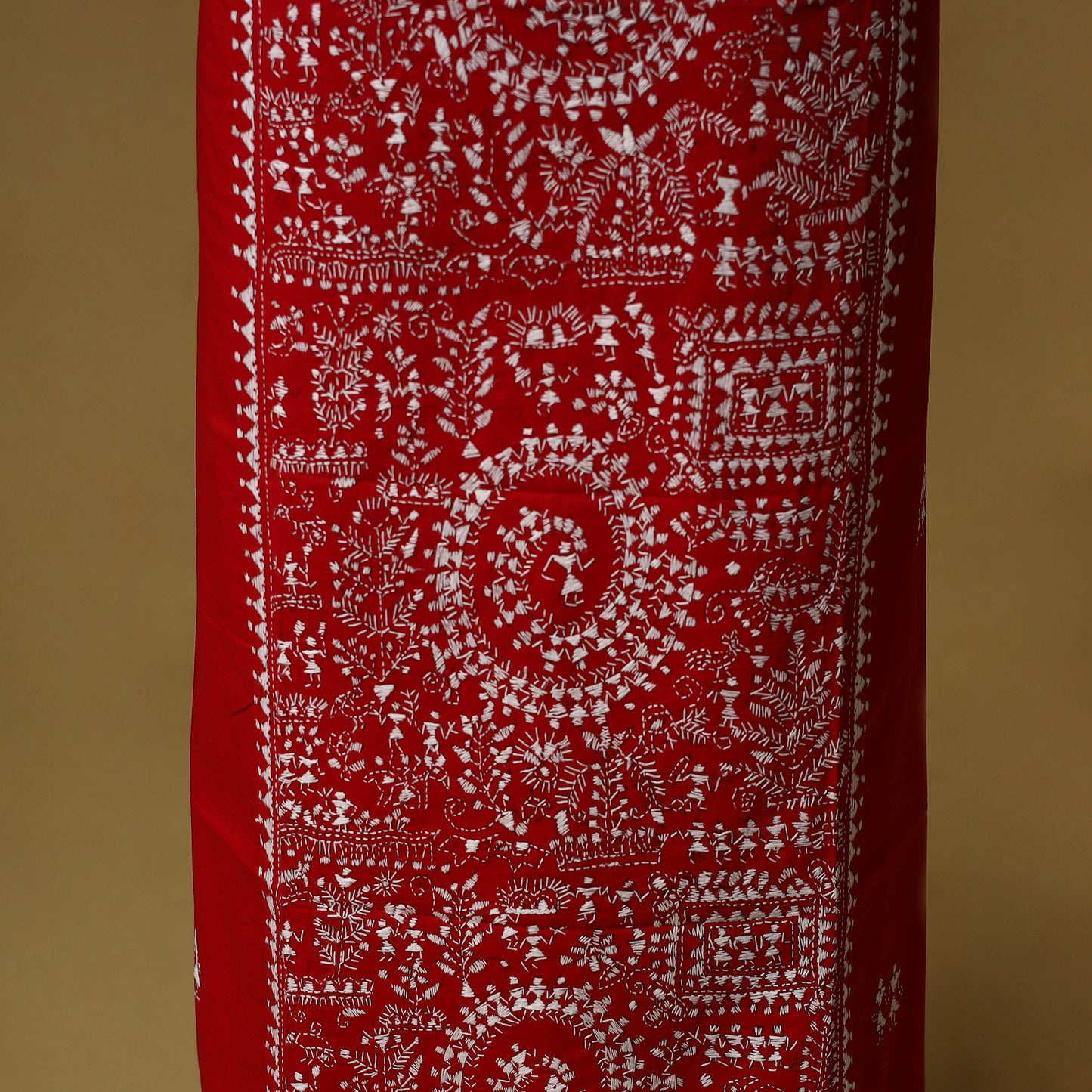 Bengal Kantha Hand Embroidered Unstitched Kurta Material (2.8M) 08