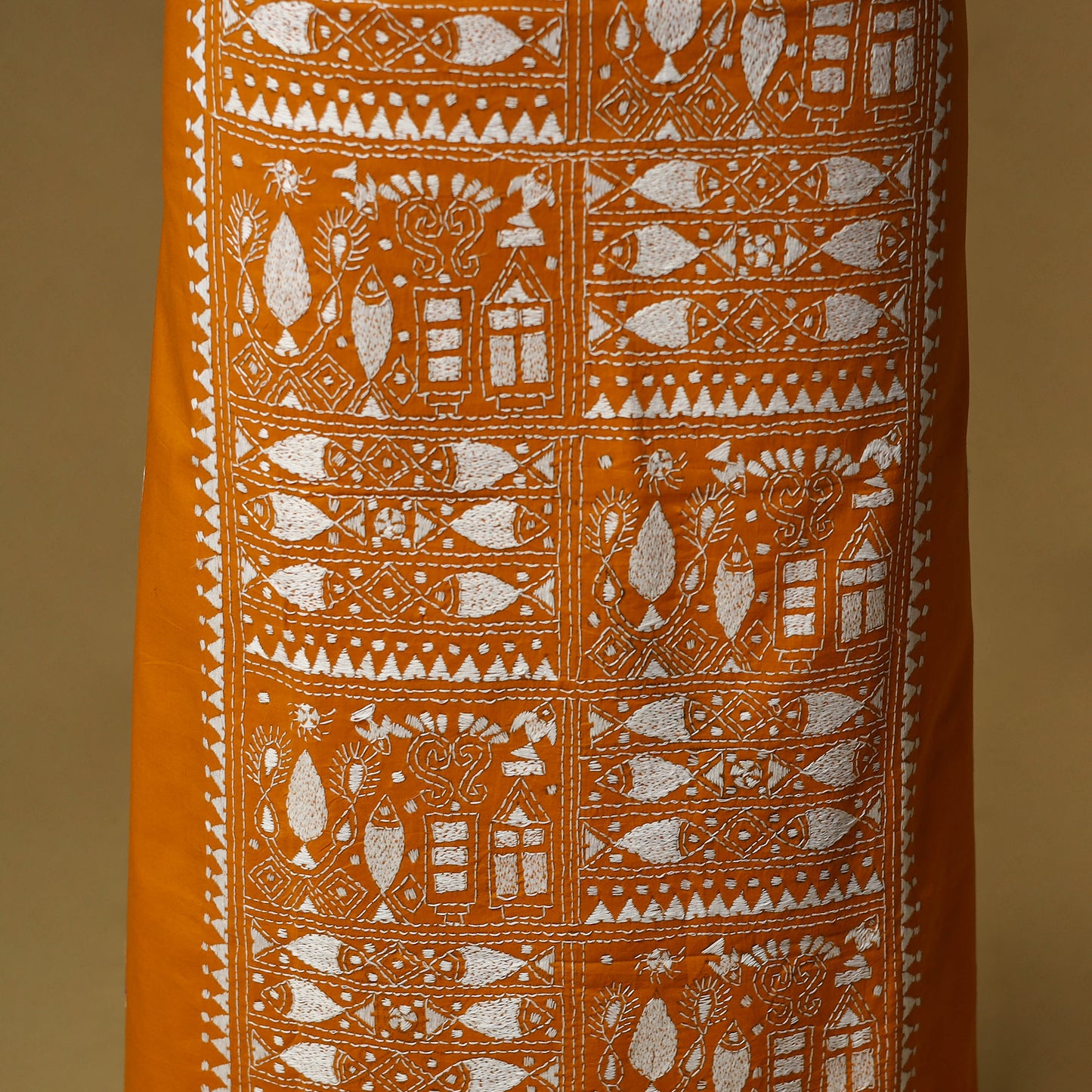 Bengal Kantha Hand Embroidered Unstitched Kurta Material (2.75M) 07