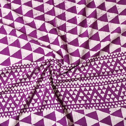 Purple - Hand Batik Printed Cotton Precut Fabric