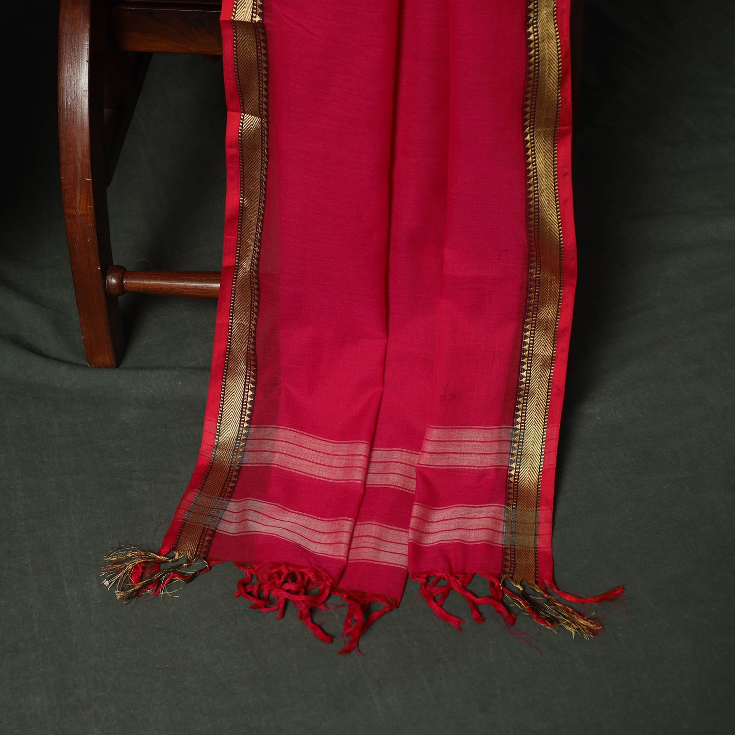 Pink - Dharwad Woven Mercerised Cotton 3pc Unstitched Dress Material Suit Set 14
