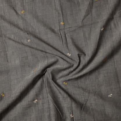 Grey - Godavari Jamdani Buti Pure Handloom Cotton Precut Fabric (1 Meter)