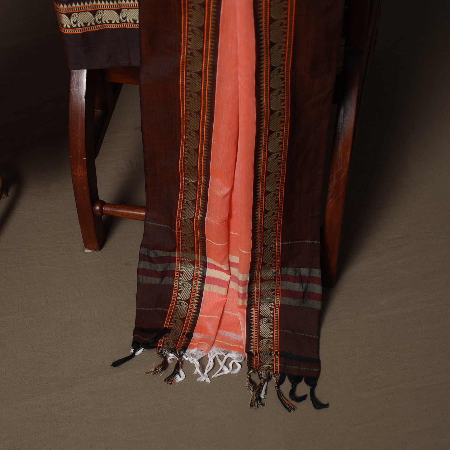Dharwad Mercerised Cotton 3pc Unstitched Dress Material Suit Set with Woven Border 32