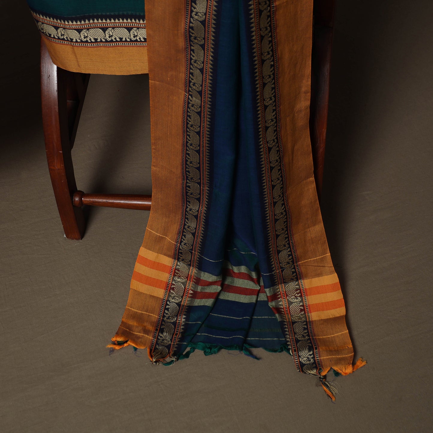 Dharwad Mercerised Cotton 3pc Unstitched Dress Material Suit Set with Woven Border 40