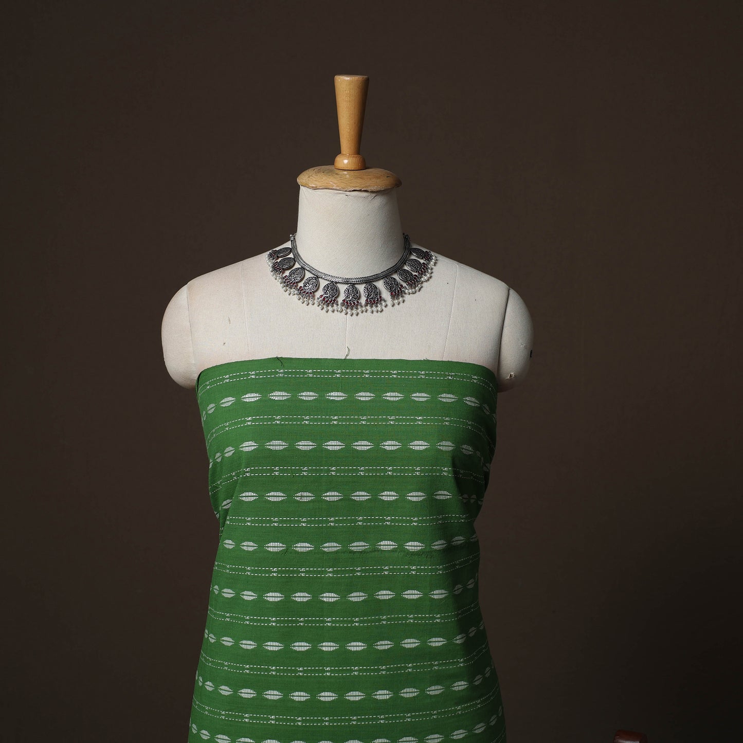Jacquard Woven Pure Cotton 3pc Unstitched Dress Material Suit Set 14