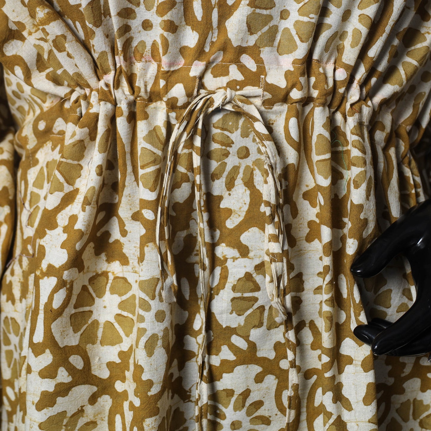 Brown - Hand Block Batik Print Cotton Kaftan (Long) 29