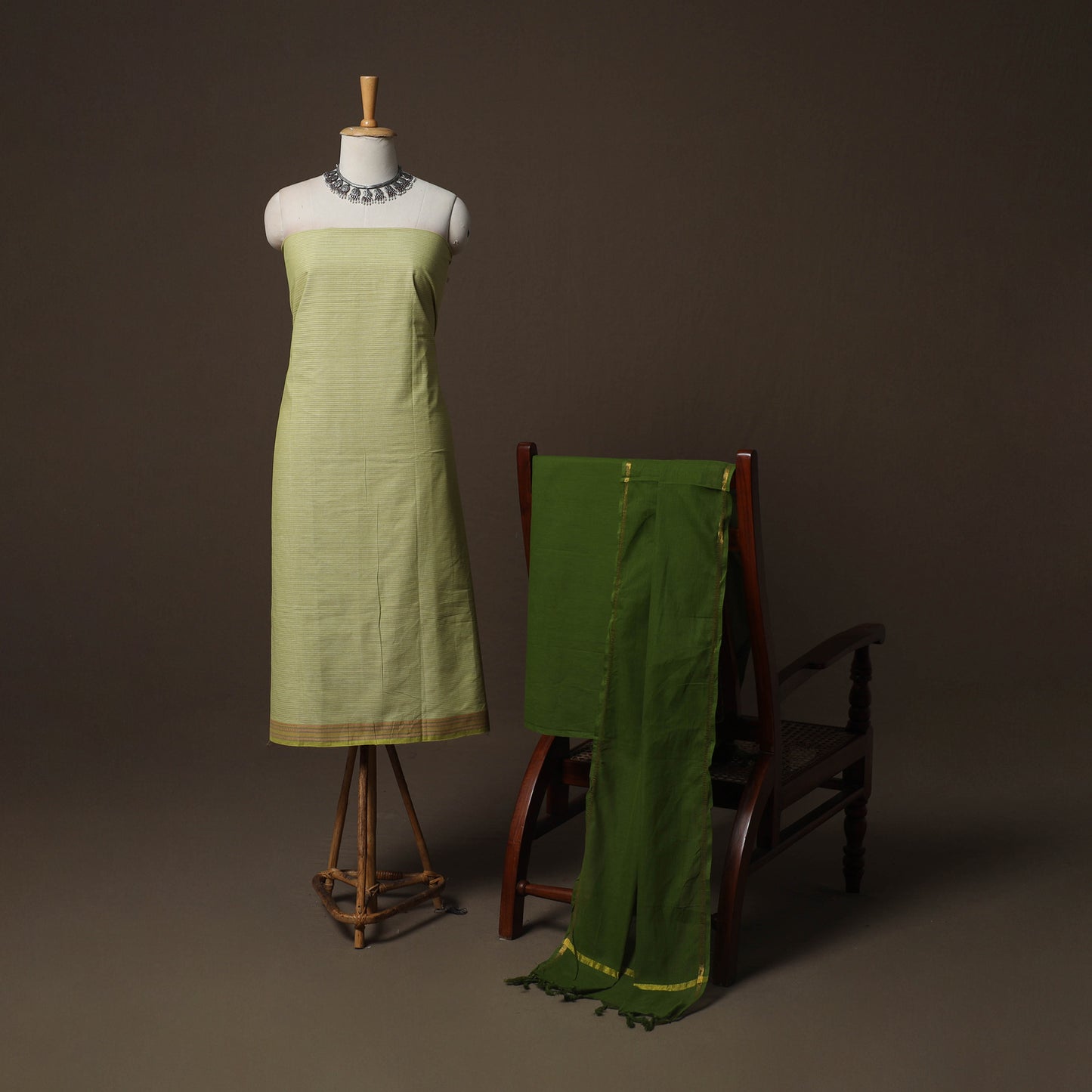 Jacquard Woven Pure Cotton 3pc Unstitched Dress Material Suit Set 33