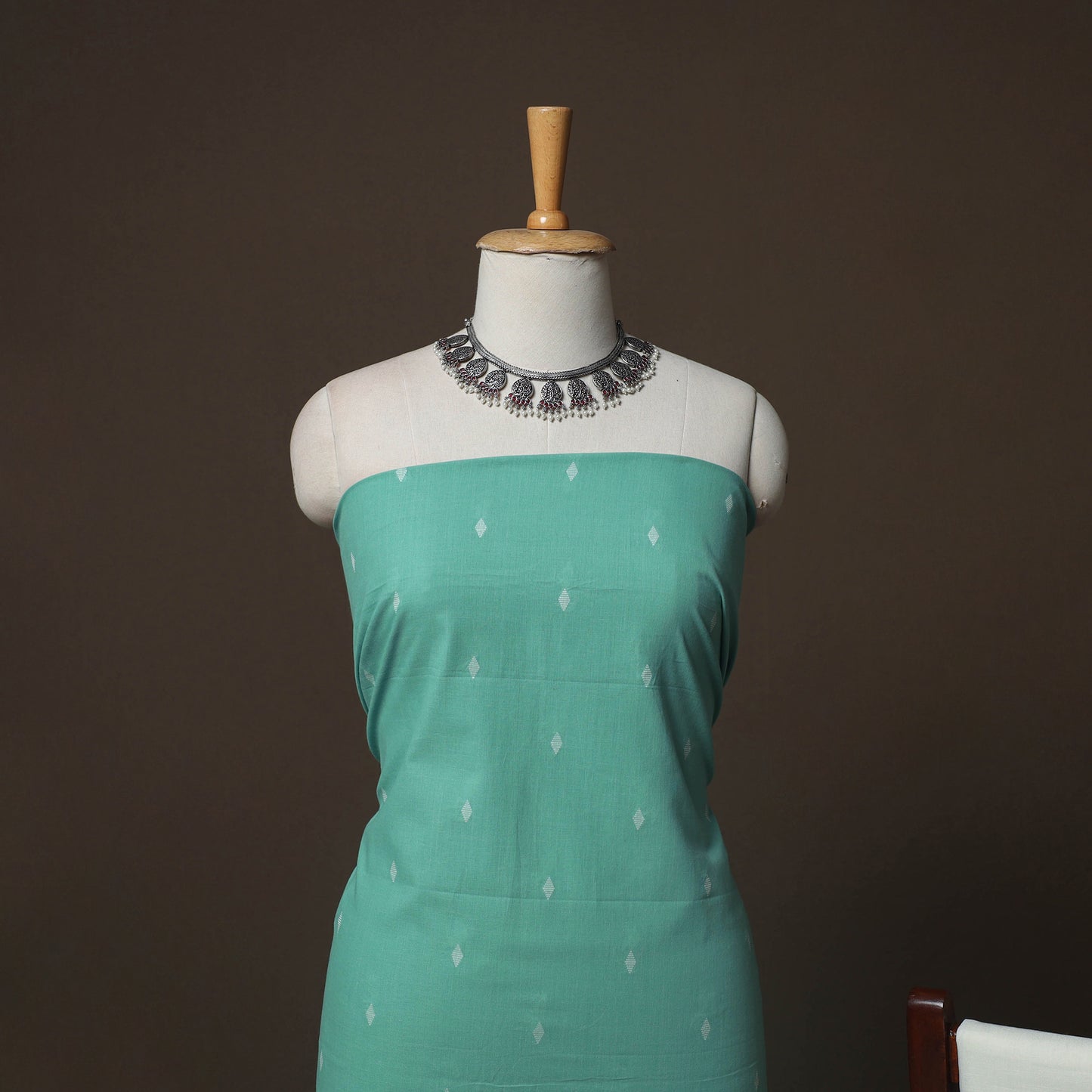 Jacquard Woven Pure Cotton 3pc Unstitched Dress Material Suit Set 63