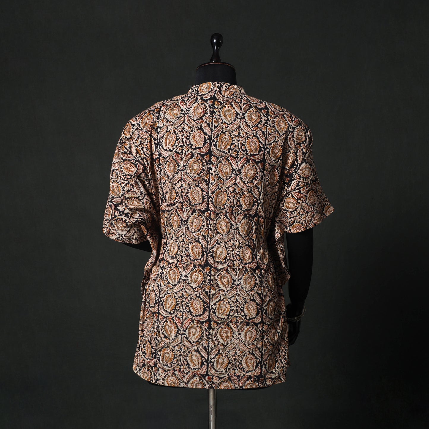 Kalamkari Hand Block Print Natural Dyed Cotton Kaftan (Short) 80