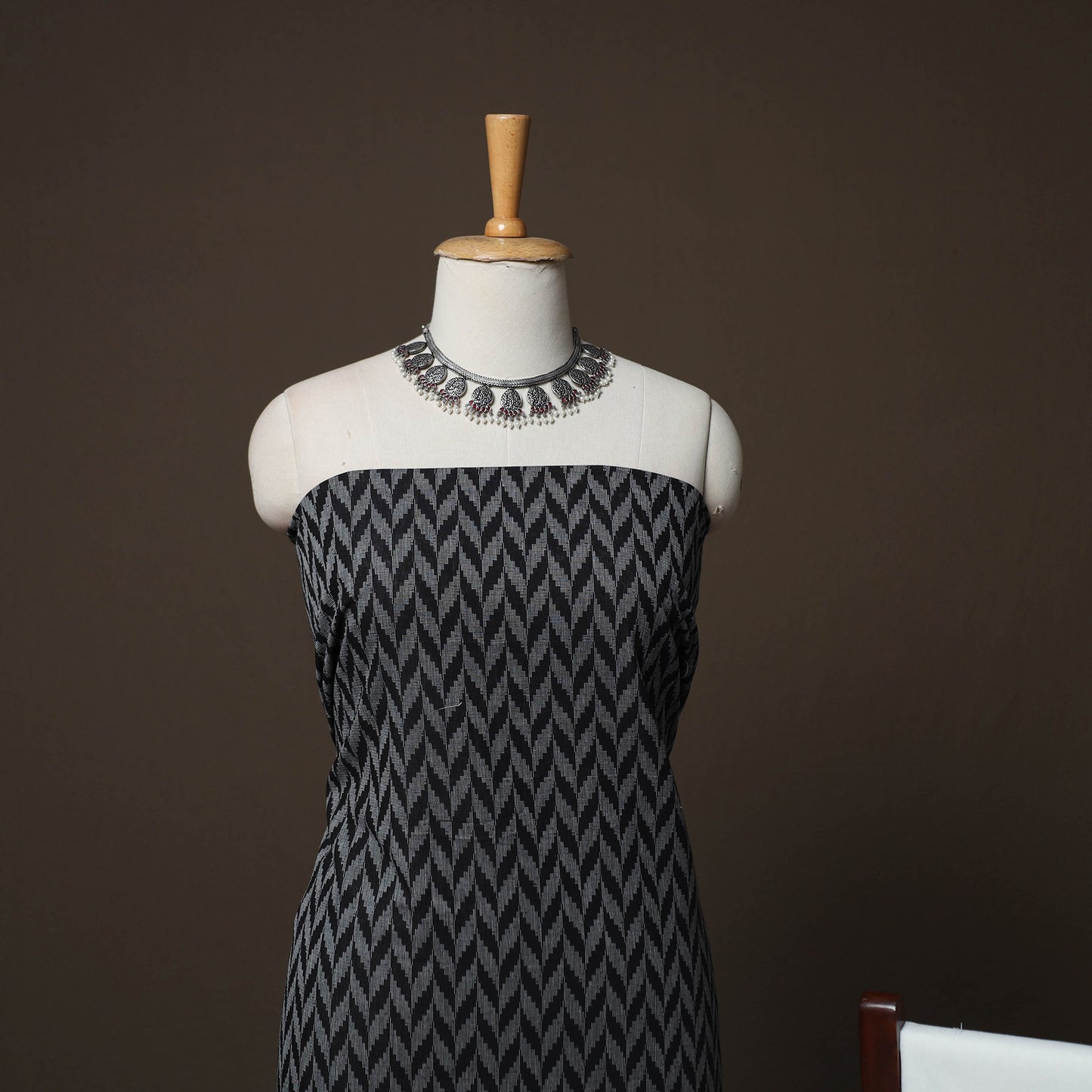 Jacquard Woven Pure Cotton 3pc Unstitched Dress Material Suit Set 75