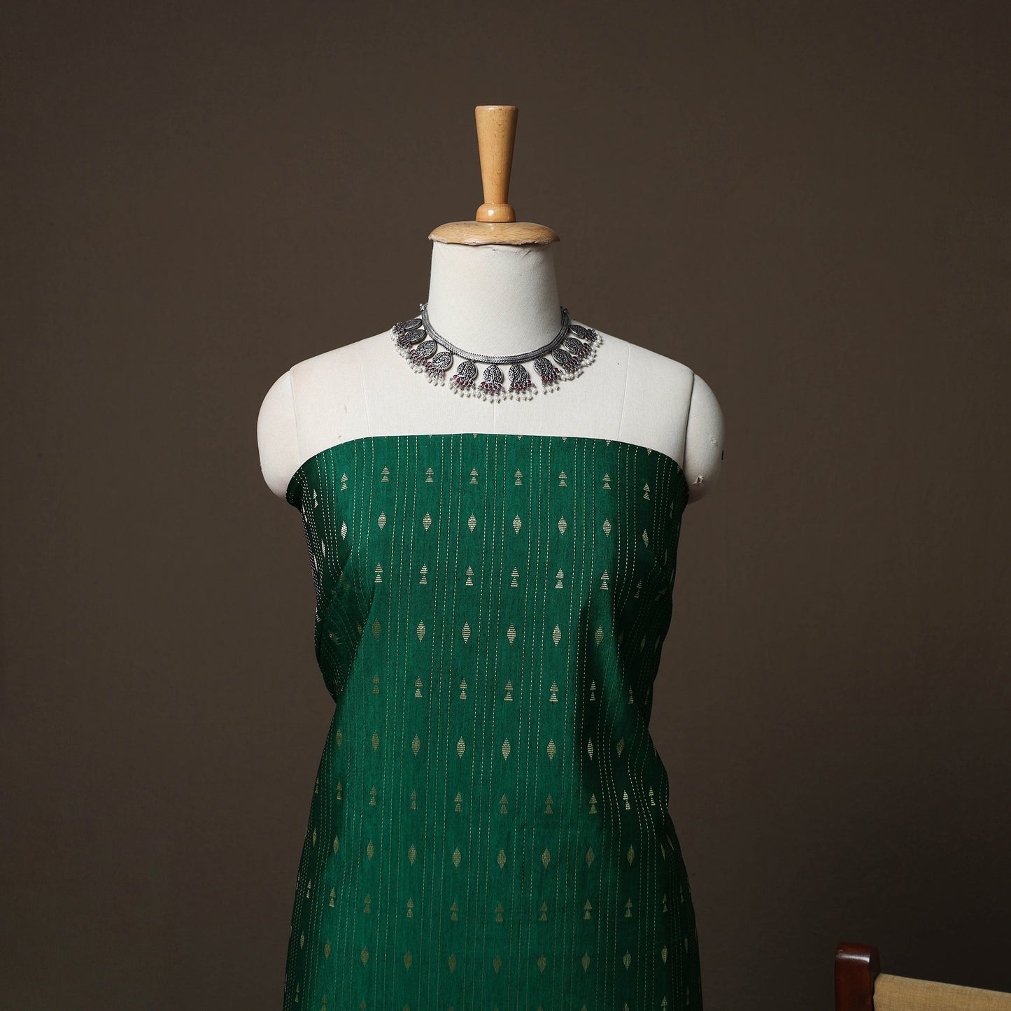 Jacquard Woven Pure Cotton 3pc Unstitched Dress Material Suit Set 85