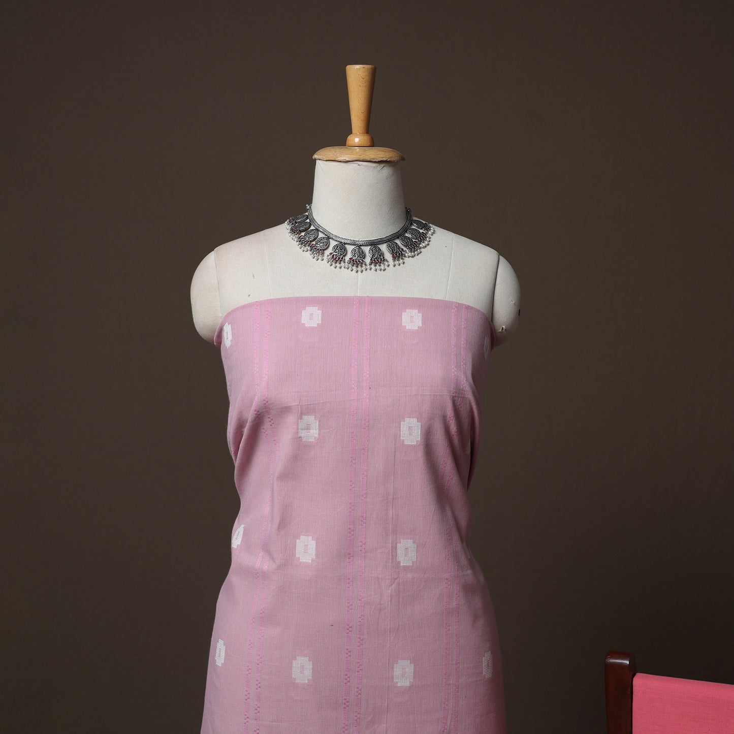 Jacquard Woven Pure Cotton 3pc Unstitched Dress Material Suit Set 88