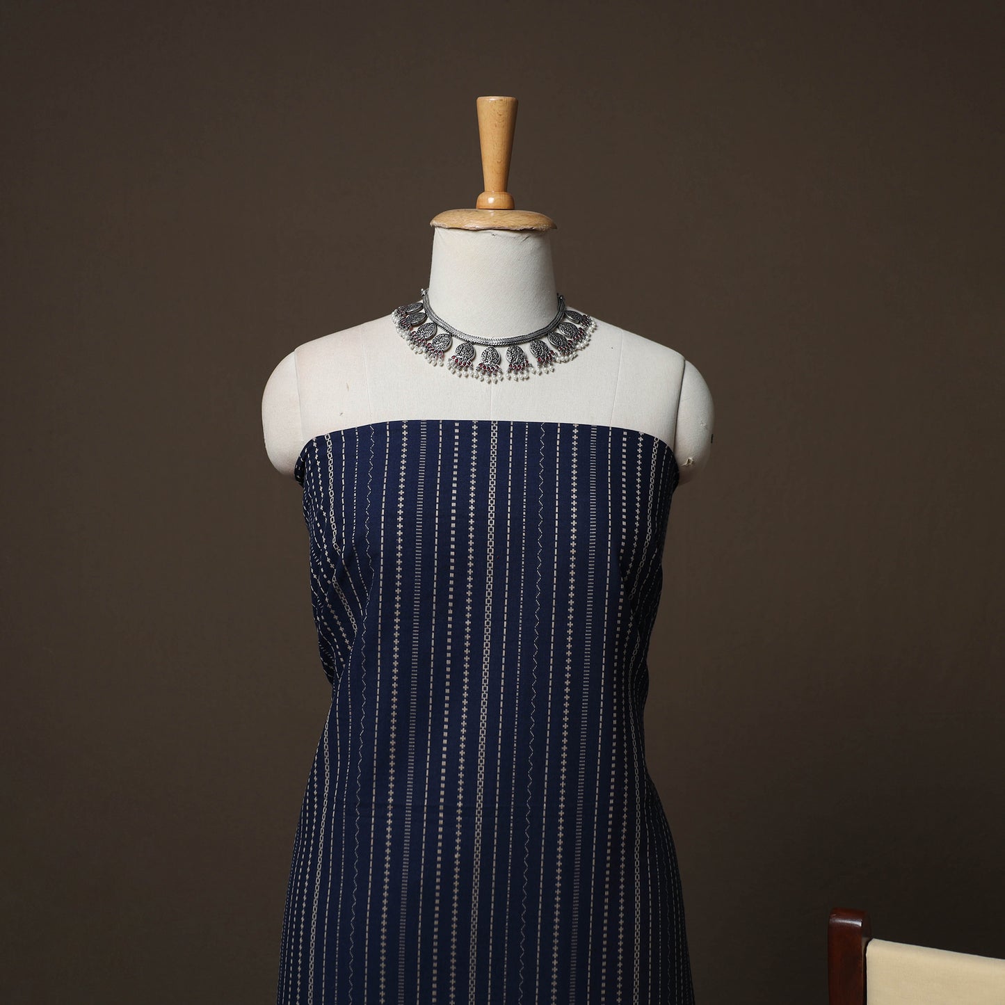 Jacquard Woven Pure Cotton 3pc Unstitched Dress Material Suit Set 90