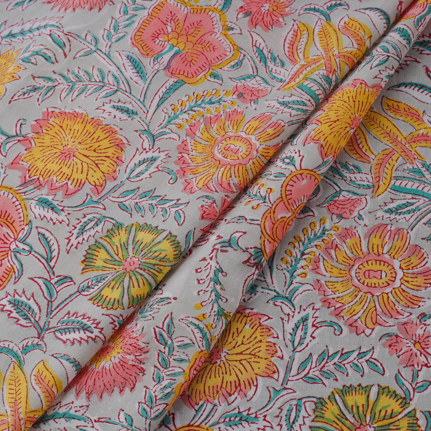 Block Print Cotton Sanganeri Fabric