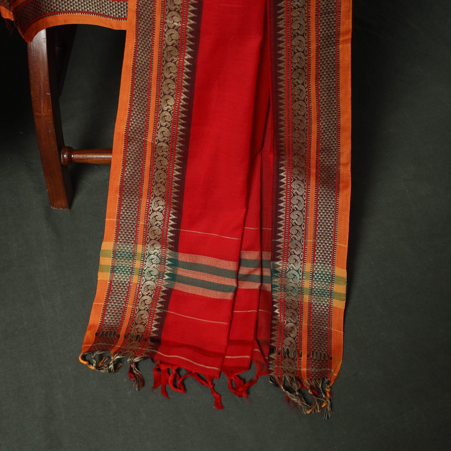 Dharwad Woven Mercerised Cotton 3pc Unstitched Dress Material Suit Set 53