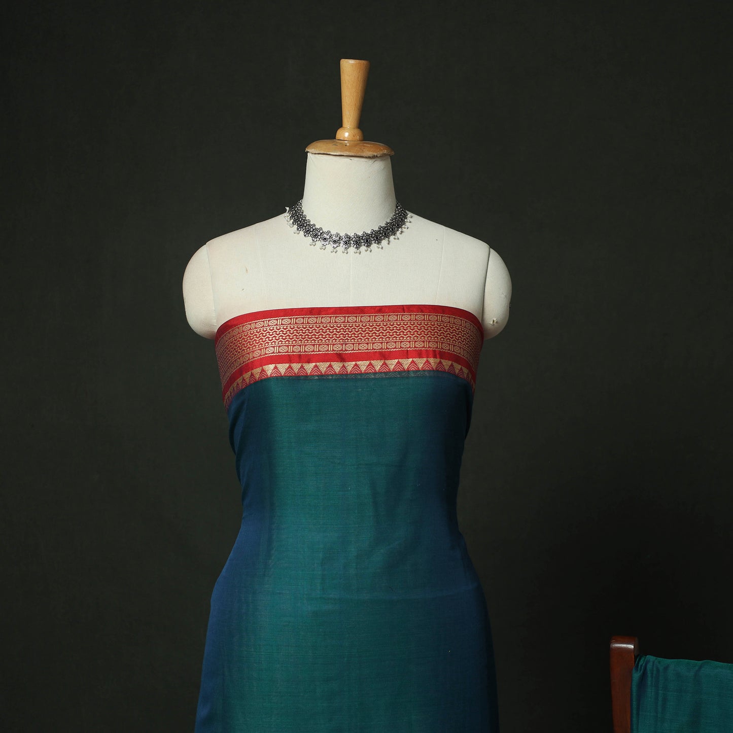 Dharwad Woven Mercerised Cotton 3pc Unstitched Dress Material Suit Set 60