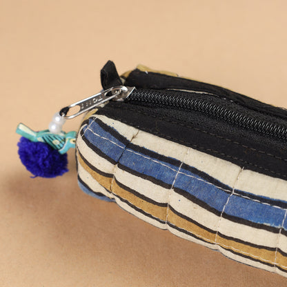 Handcrafted Quilted Ajrakh Multipurpose Pencil Pouch
