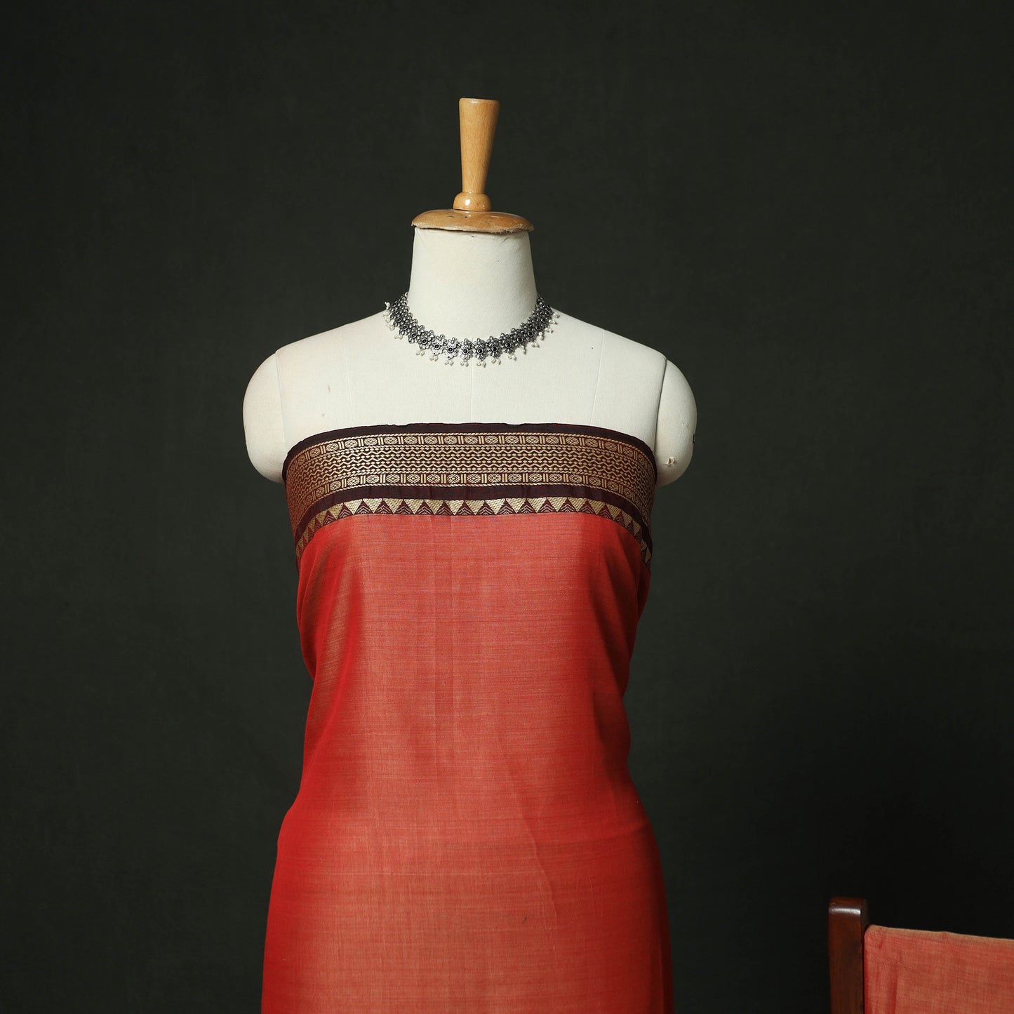 Dharwad Woven Mercerised Cotton 3pc Unstitched Dress Material Suit Set 64