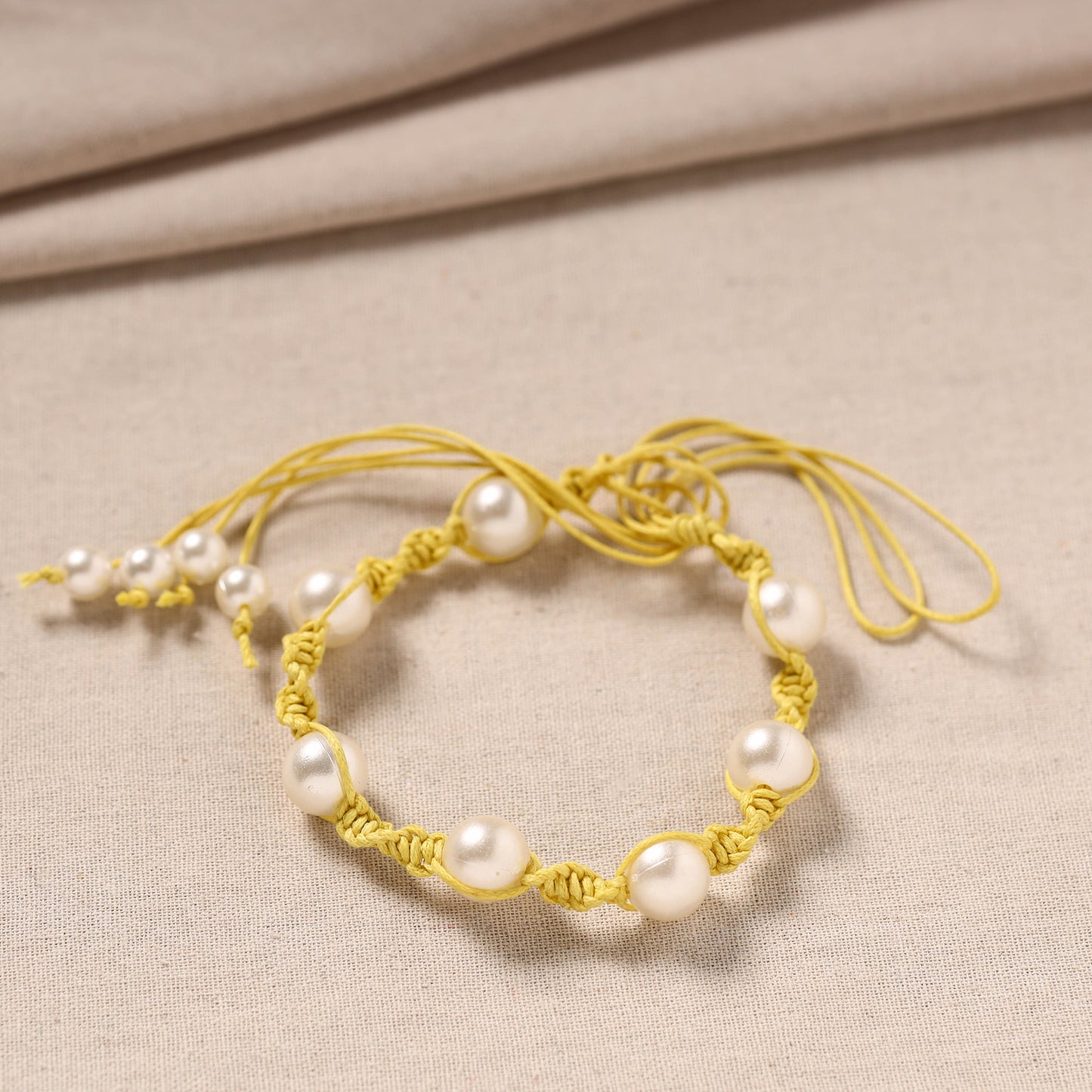 Yellow - handmade beadwork bracelet 31 - handcrafted
