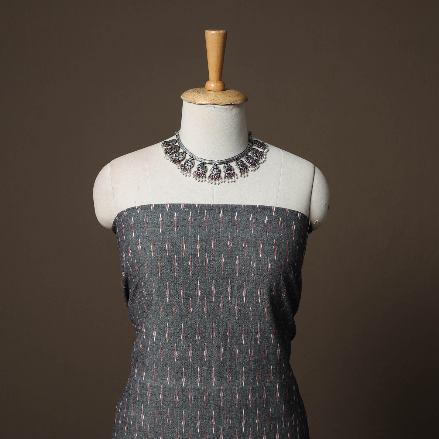 Pochampally Ikat Weave 3pc Cotton Unstitched Dress Material Suit Set 06
