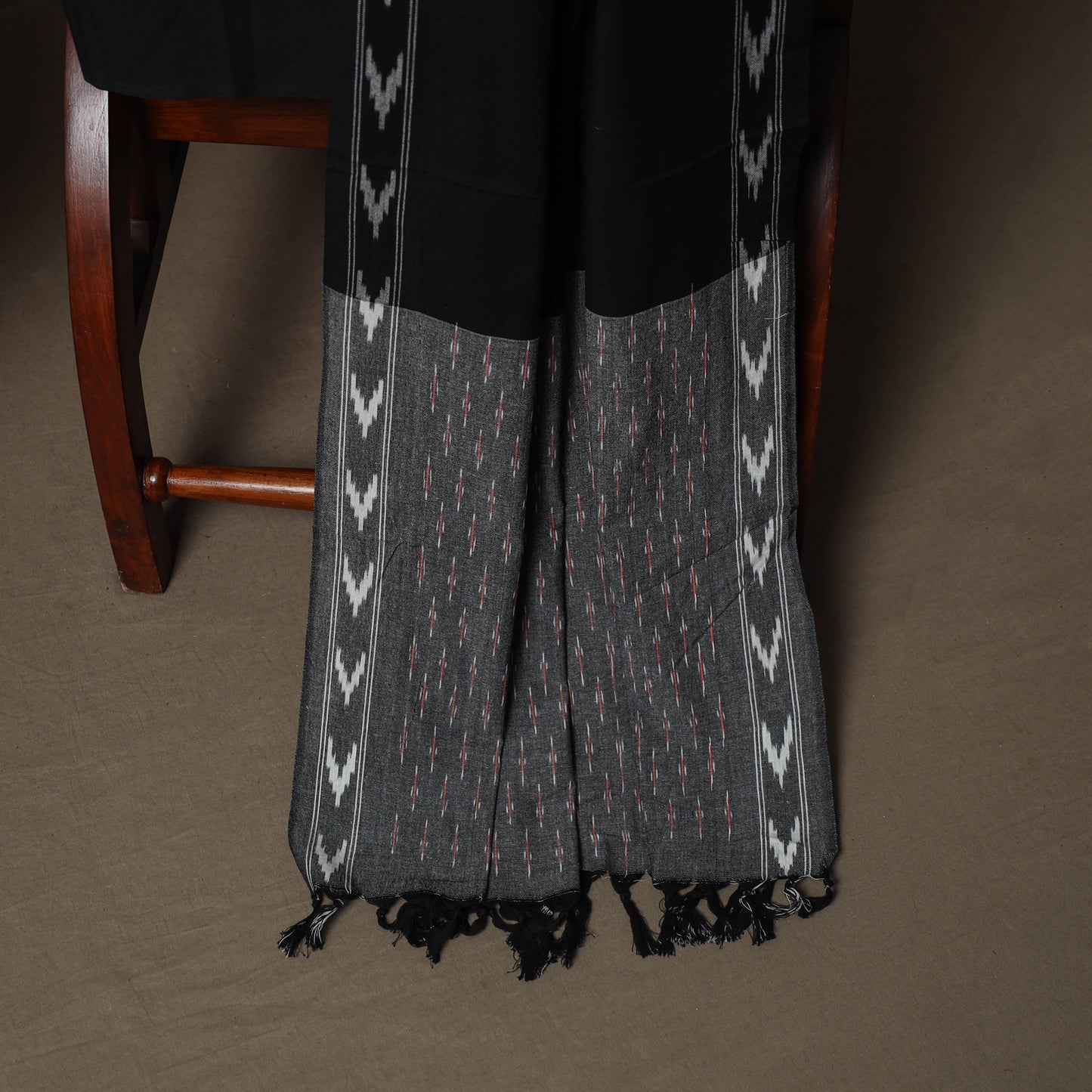 Pochampally Ikat Weave 3pc Cotton Unstitched Dress Material Suit Set 06