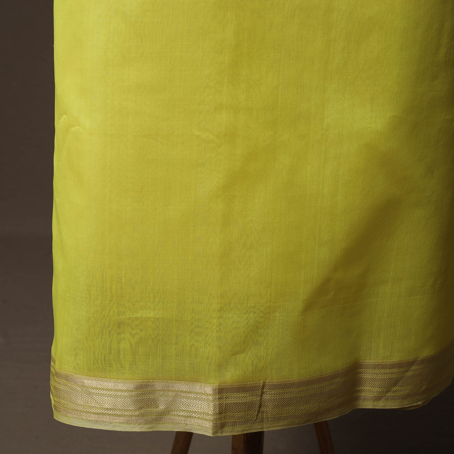 Yellow - 2pc Handloom Maheshwari Silk Unstitched Dress Material Kurta Set 05