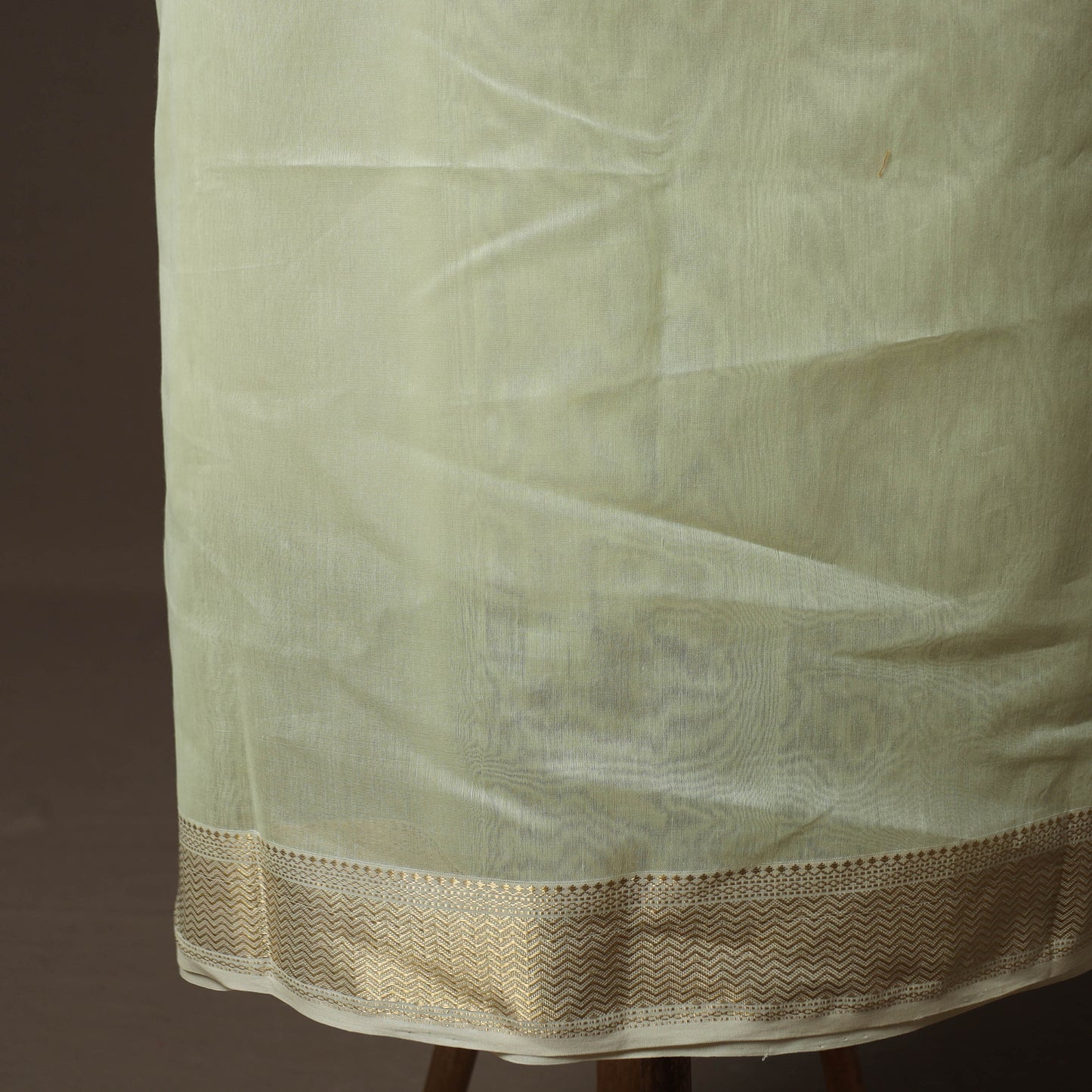 Yellow - 2pc Handloom Maheshwari Silk Unstitched Dress Material Kurta Set with with Zari Border 16