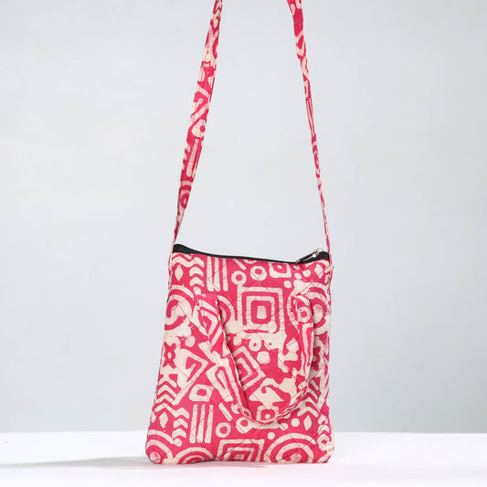 Hand Batik Printed Quilted Cotton Sling Bag 25