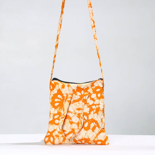 Hand Batik Printed Quilted Cotton Sling Bag 27
