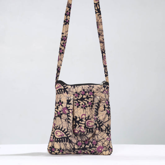Hand Batik Printed Quilted Cotton Sling Bag 35