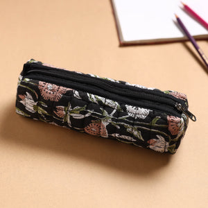 Handcrafted Quilted Sanganeri Multipurpose Pencil Pouch 09