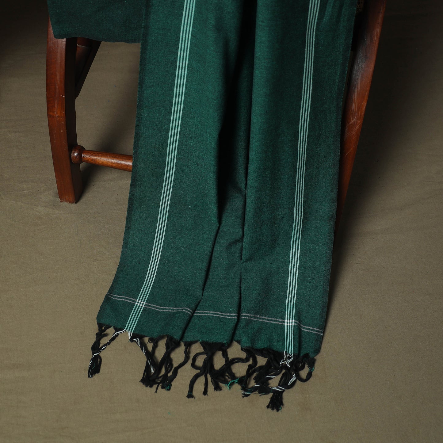 white - Pochampally Ikat Weave Cotton 3pc Unstitched Dress Material Suit Set 04