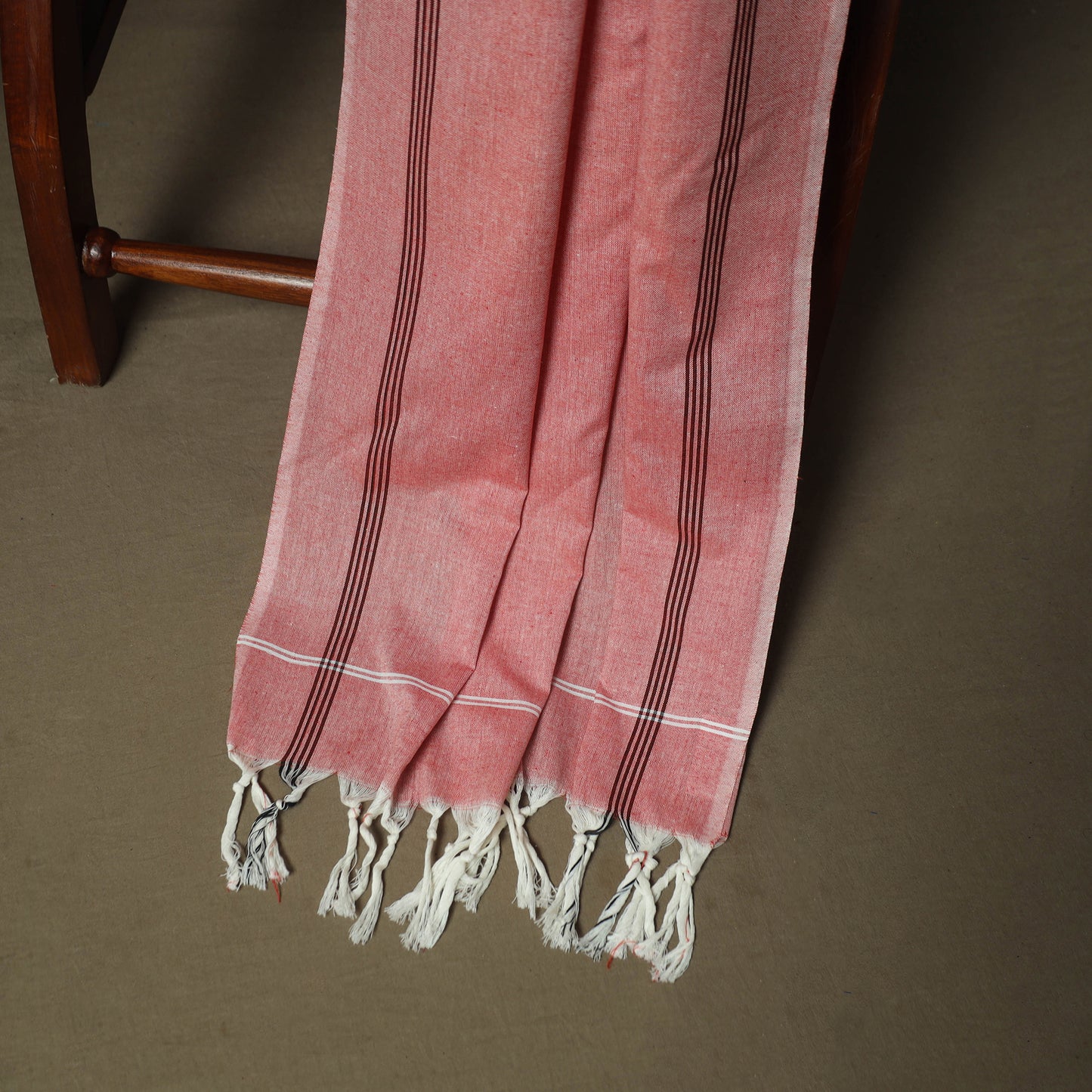 Maroon - Pochampally Ikat Weave Cotton 3pc Unstitched Dress Material Suit Set 08