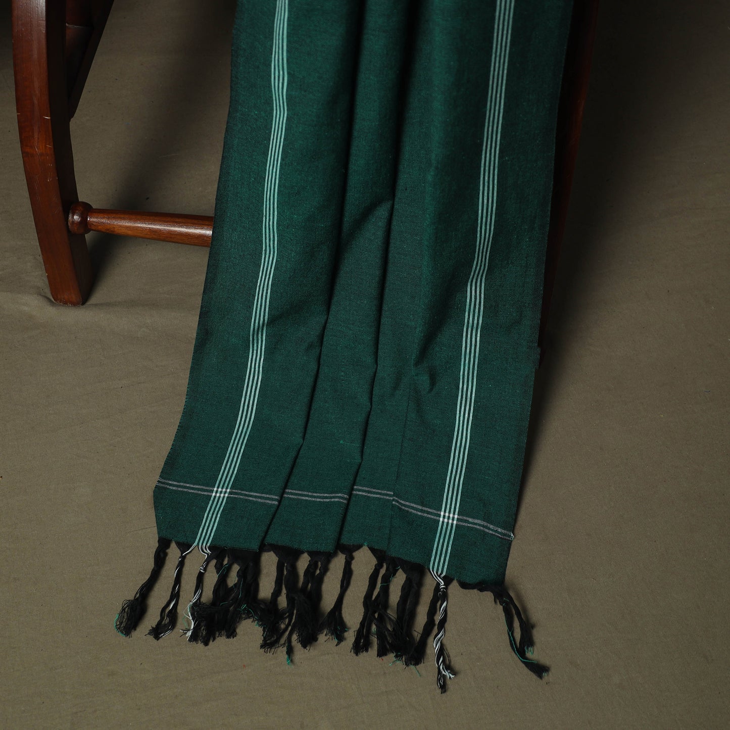 Blue - Pochampally Ikat Weave Cotton 3pc Unstitched Dress Material Suit Set 09