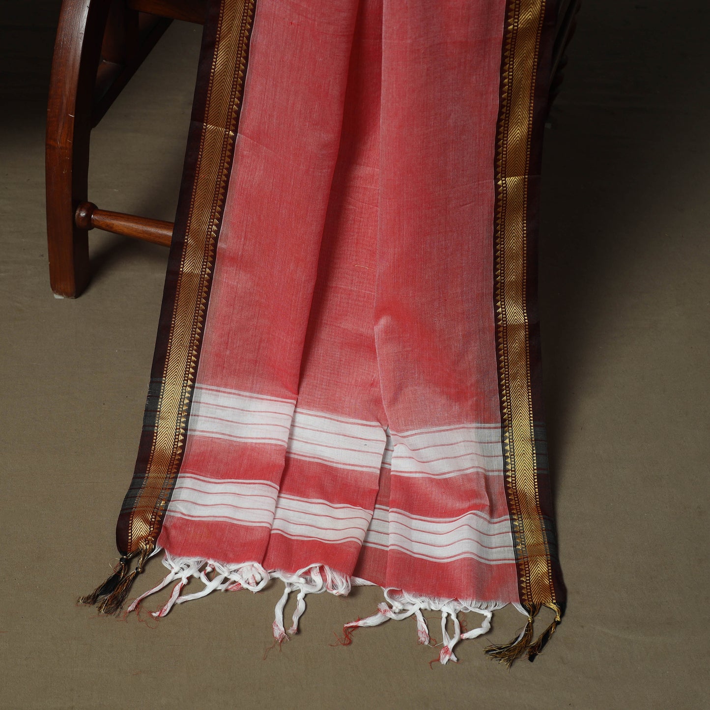 Pink - Dharwad Woven Mercerised Cotton 3pc Unstitched Dress Material Suit Set 34