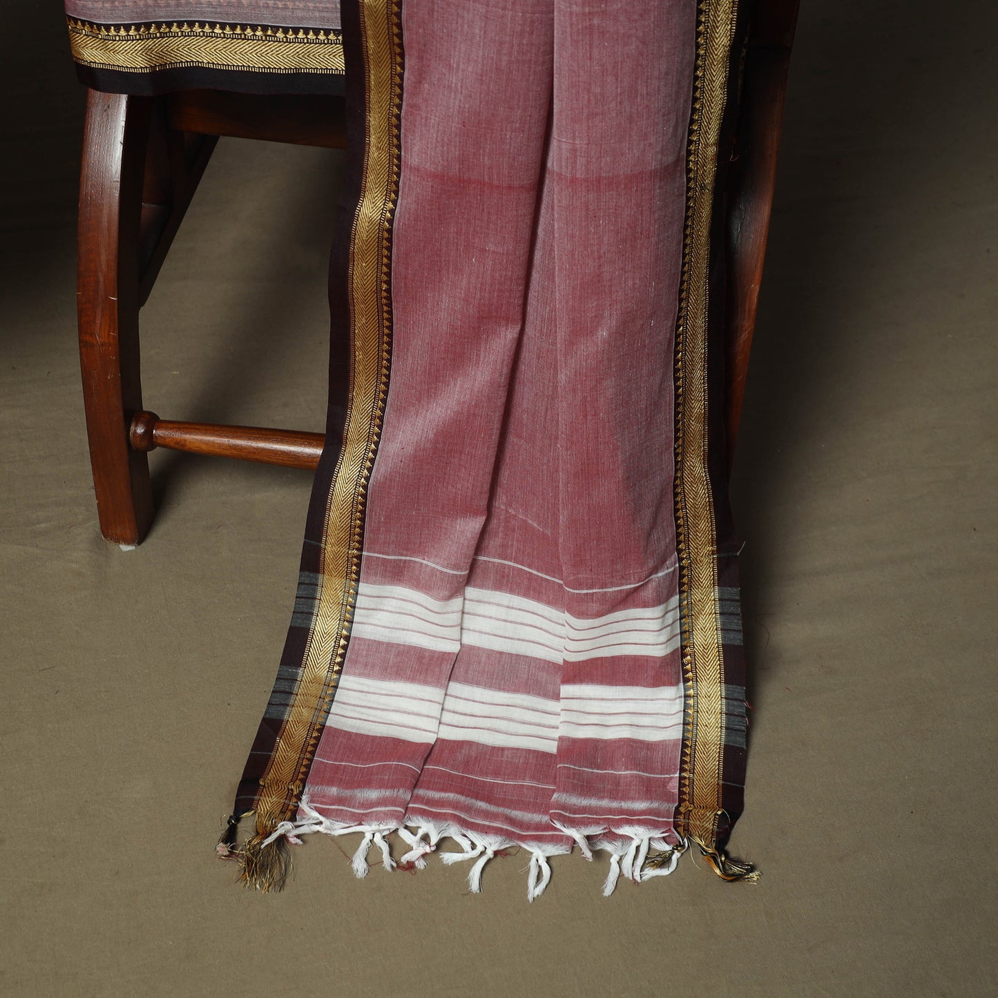 Pink - Dharwad Woven Mercerised Cotton 3pc Unstitched Dress Material Suit Set 35