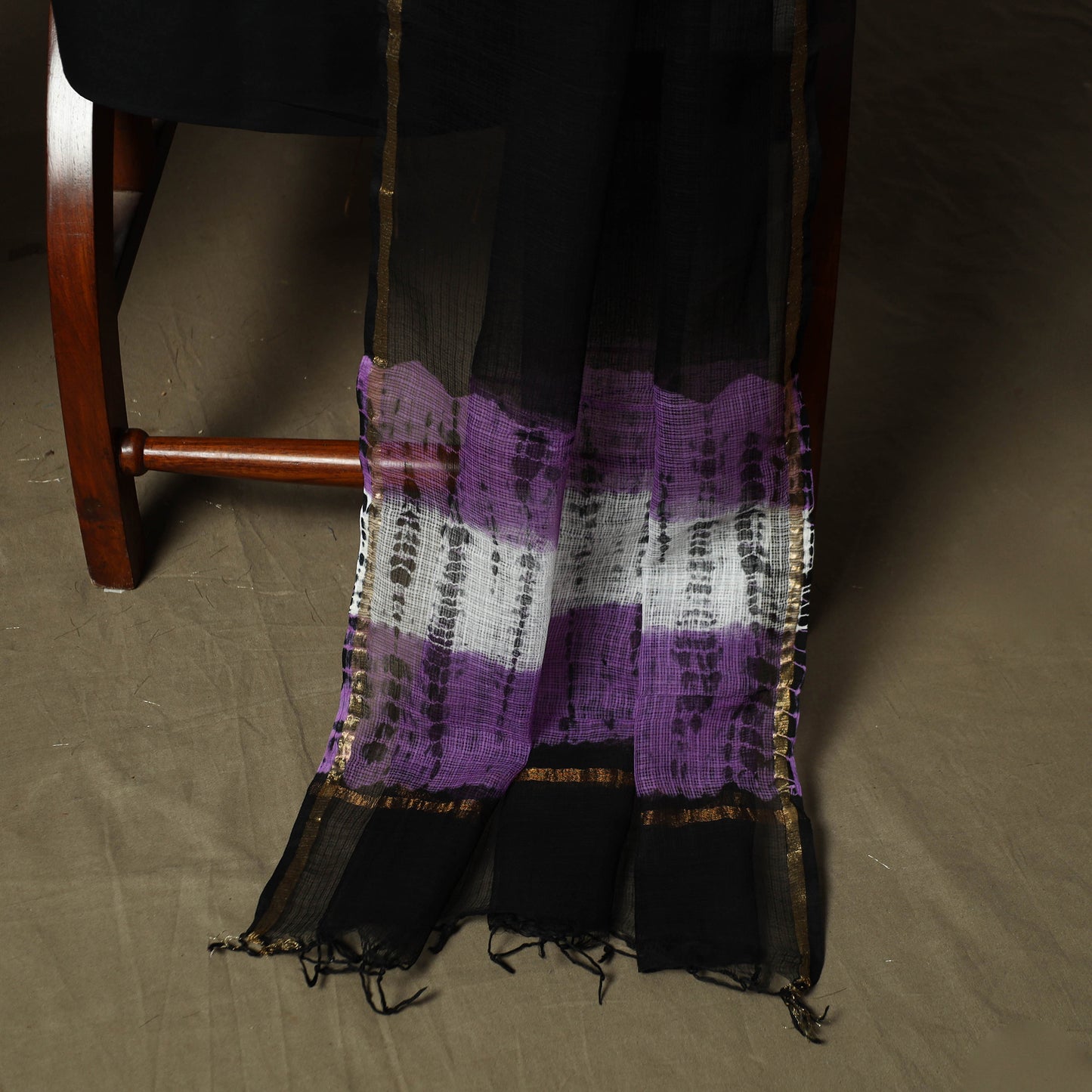 Kota Doria Cotton Shibori Tie-Dye 3pc Unstitched Dress Material 18