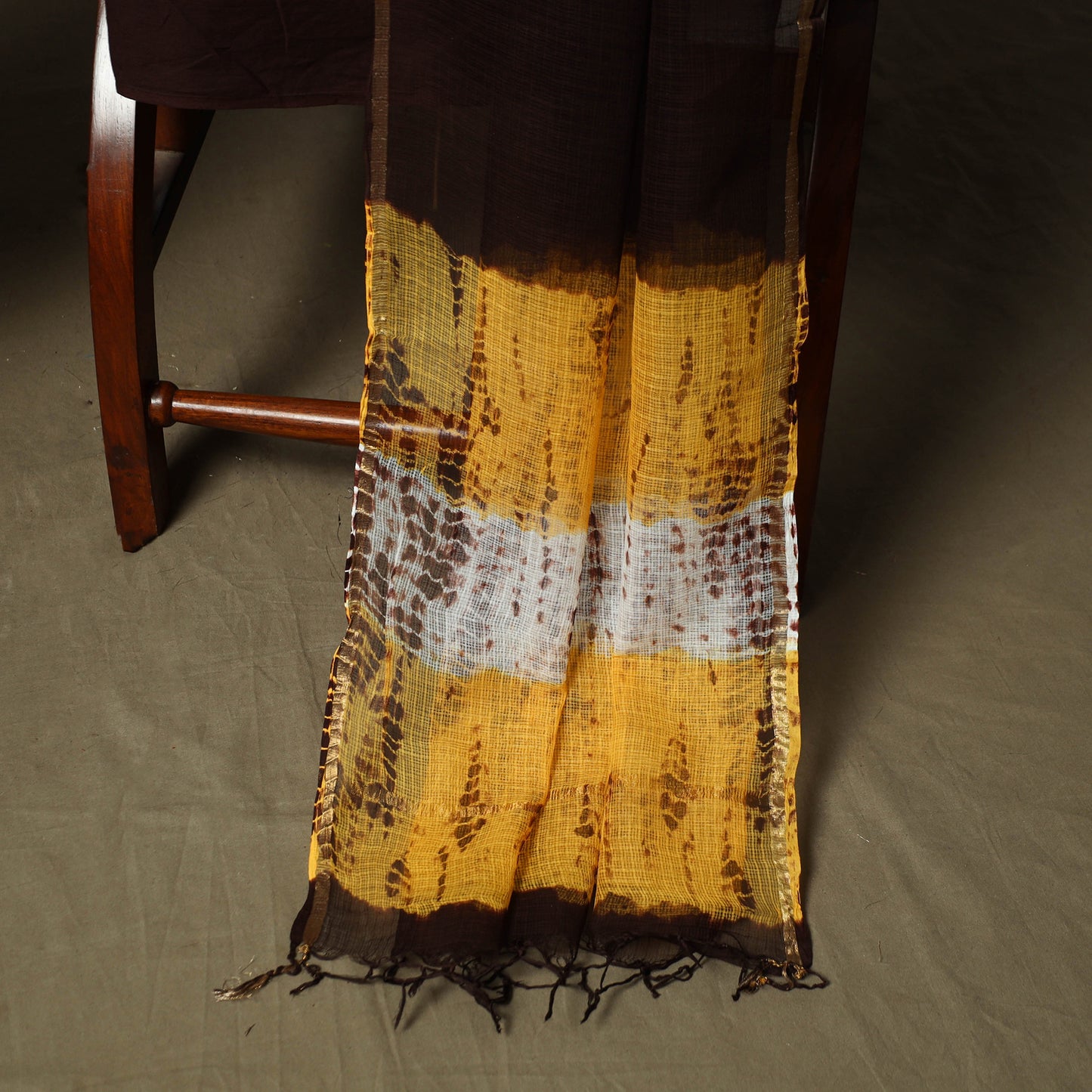 Kota Doria Cotton Shibori Tie-Dye 3pc Unstitched Dress Material 19