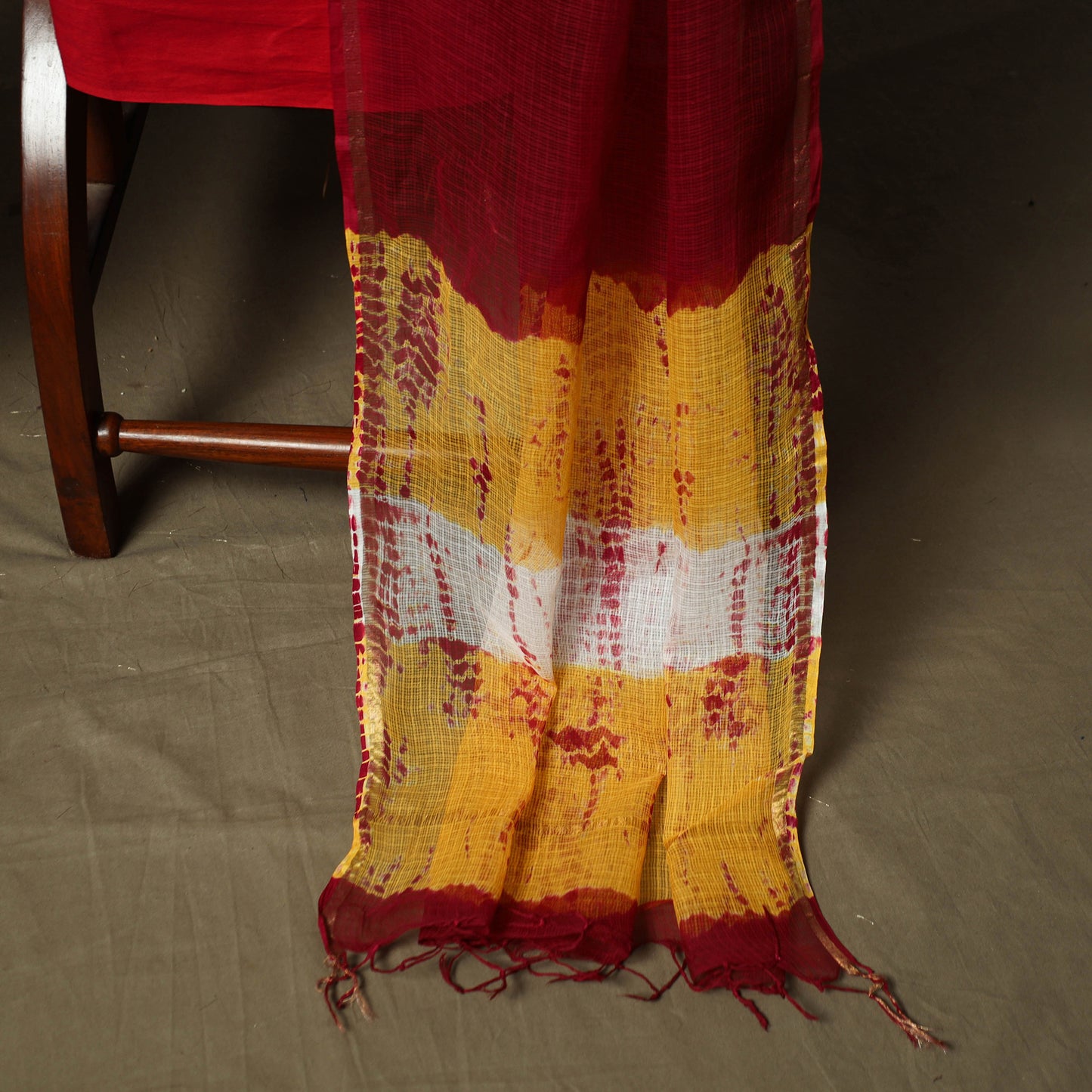 Kota Doria Cotton Shibori Tie-Dye 3pc Unstitched Dress Material 20